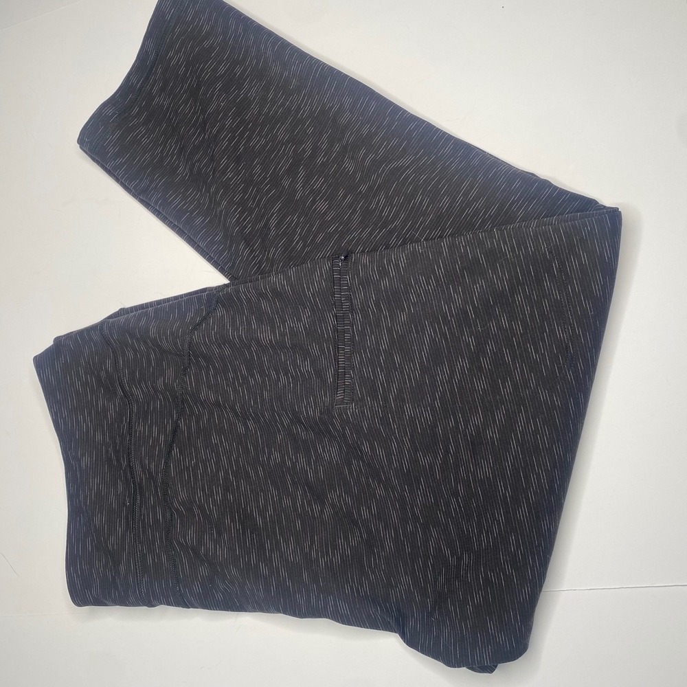 Duluth Trading Co Womens Leggings‎ Pants Black White Stripe Athleisure Size XXL